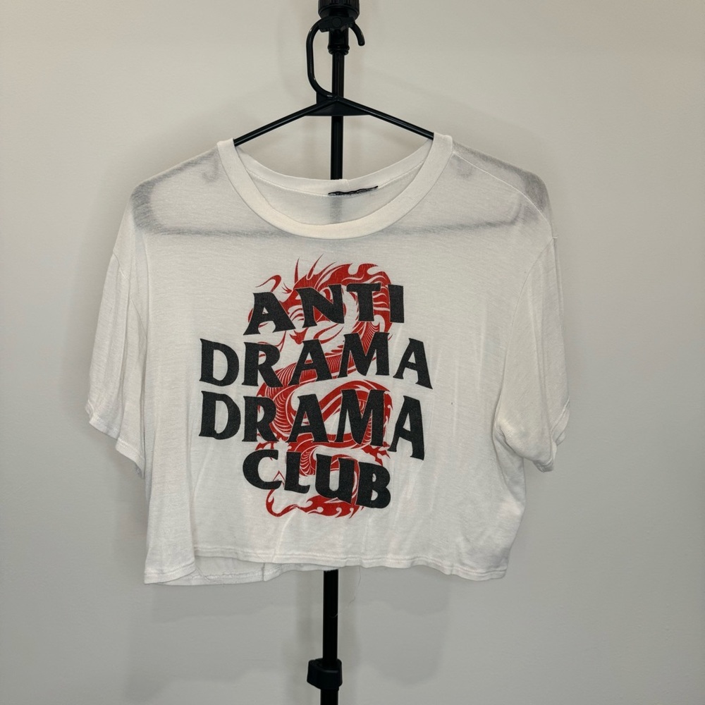 FN | Anti Drama Drama Club Crop Top | Red/White | Size M​